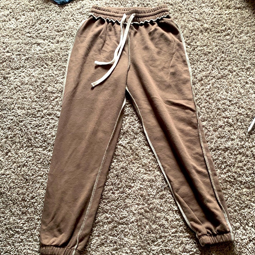 These are a brown pair of pants, cute and very aesthetic
